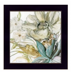 Sea glass Garden II 1 Black Framed Print Wall Art