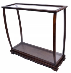 14" Silver And Clear Glass Standard Display Stand