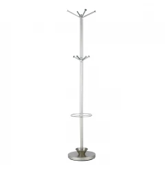 14" X 70" Champagne Powder Coated Steel Umbrella Stand Coat Rack