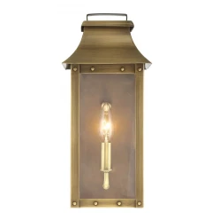 Manchester 1-Light Aged Brass Pocket Wall Light
