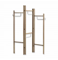 72" Brown Iron Folding Three Panel Screen Room Divider