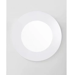 White Round Accent Mirror