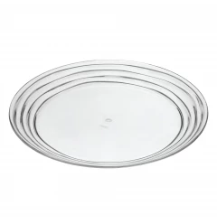 Swirl acrylic service four dinner plate with dishware and serveware design