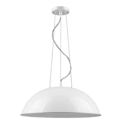 Layla 1-Light White Bowl Pendant