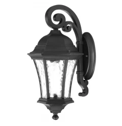Matte Black Tapered Hanging Lantern Wall Light