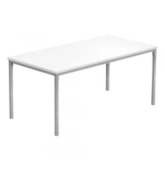 40" White And Silver Metal Coffee Table