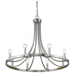Sawyer 8-Light Satin Nickel Chandelier