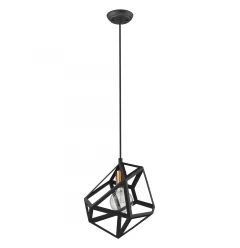 Hedron 1-Light Matte Black Pendant
