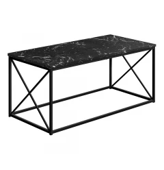 41" Black Metal Coffee Table
