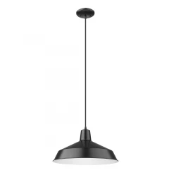 Industrial Matte Black Hanging Light