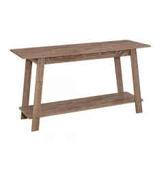 15.75" X 42" X 22.5" Dark Taupe Particle Board Laminate TV Stand
