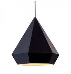 metal dimmable ceiling light black shades with symmetrical triangle design