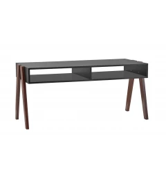 Modern Retro Black And Walnut Finish Coffee Table