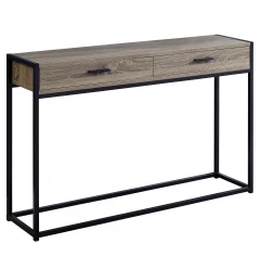 48" Taupe And Black Frame Console Table