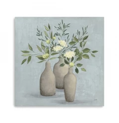 Pretty Bohemian Flowers In Ceramic Vases Unframed Print Wall Art