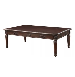 59" Espresso Solid Wood Coffee Table