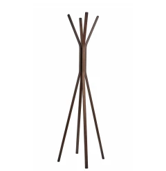 16.5" X 16.5" X 68.25" Walnut  Coat Rack