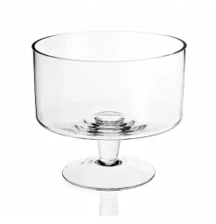 9 Mouth Blown Trifle Glass Bowl