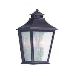 Antique Bronze Two Light Pocket Lantern Wall Light