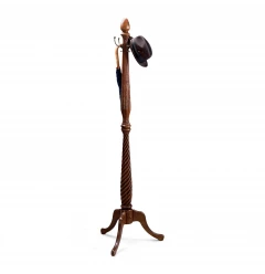 Unique Hand Carved Wooden Coat Rack