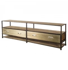 15" Brown Solid Wood Console Table