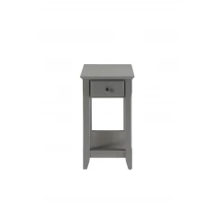 Cutie Compact Gray Single Drawer End Table