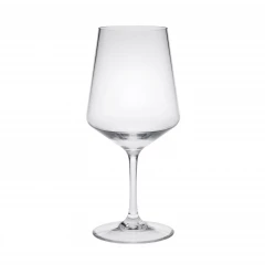 Tritan plastic stemmed multi-purpose wine glasses with tableware and barware elements