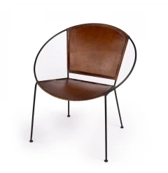 31" Black Faux Leather Side Chair