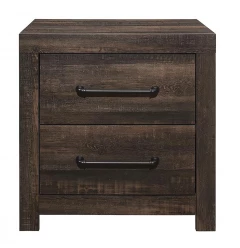 24" Dark Oak Two Drawer Nightstand
