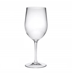 Tritan plastic stemmed multi-purpose wine glass with barware and champagne stemware features
