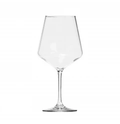 Set of Four Clear Tritan Plastic Stemmed All Purpose Wine Glasses
