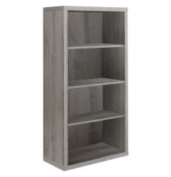 48" Dark Taupe Wood Bookcase