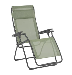28" Moss Green and Gray Metal Zero Gravity Chair