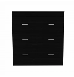 31" Black Three Drawer Dresser