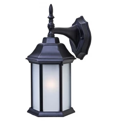 Matte Black Frosted Glass Swing Arm Wall Light