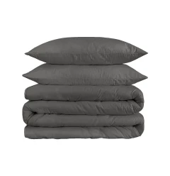 Charcoal King Cotton Blend 1200 Thread Count Washable Duvet Cover Set