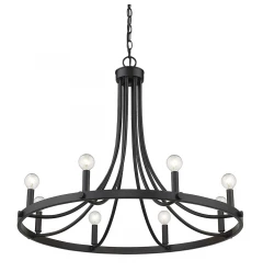 Sawyer 8-Light Matte Black Chandelier