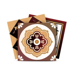 6" X 6" Shades Of Brown Mosaic Peel And Stick Removable Tiles