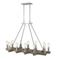 Finnick 12-Light Satin Nickel Chandelier