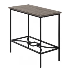 24" Taupe And Black Console Table With Storage