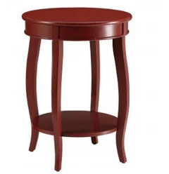 Pop Of Color Red Finish Side Table