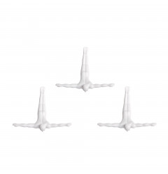 6.5" X 2.5" X 6.5" Wall Diver - White 3-Pack