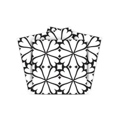 5" X 5" Black and White Clove Peel and Stick Removable Tiles
