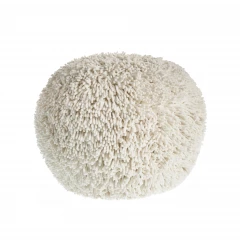 20" Cream 100% Cotton Ottoman