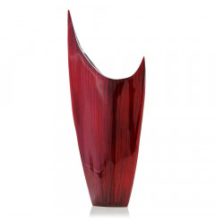 Red Glaze And Silver Pointed Vase