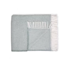 Soft Sage Links Pattern Throw Blanket