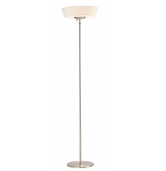 16" X 16" X 71" Brushed Steel Metal 300W Torchiere