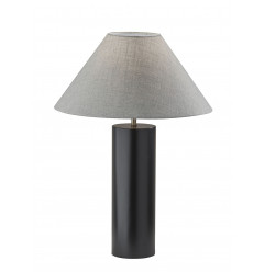 Canopy Black Wood Block Table Lamp