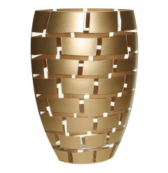 12 Mouth Blown Wall Design Gold Vase