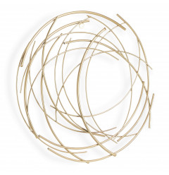 Gold Metal Abstract Round Hanging Wall Art Decor